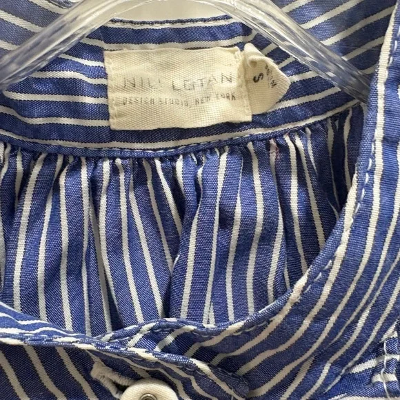 Nili Lotan Sleeveless Blue & White Stripe Top - Picture 4 of 10